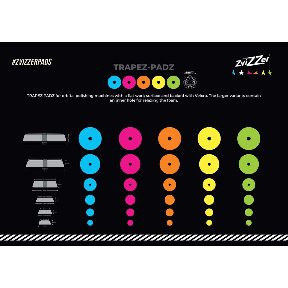 Burete Polish Abraziv Foarte Dur pentru Orbitala Zvizzer Thermo Trapez Pad Blue, Albastru