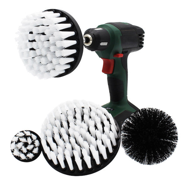 Set Perie Curatare Interior Auto De Witte Drill Brush, 4 buc
