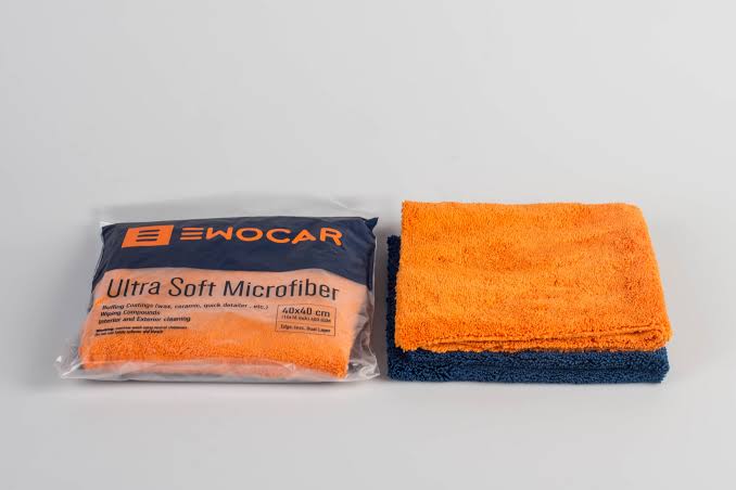 Set lavete microfibră profesionale Ewocar Edgeless 400 GSM - 2 buc
