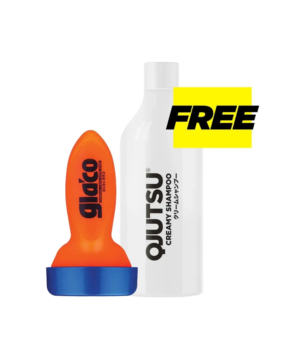 Tratament Hidrofob Parbriz Glaco QAD + Șampon Auto Qjutsu Creamy 750ml GRATUIT