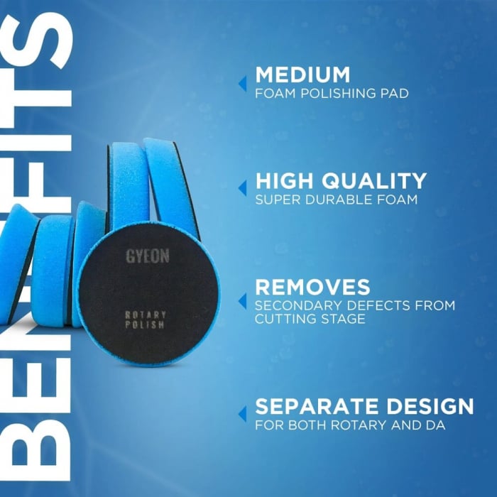 Burete Polish Mediu Gyeon Q2M Albastru 145 mm