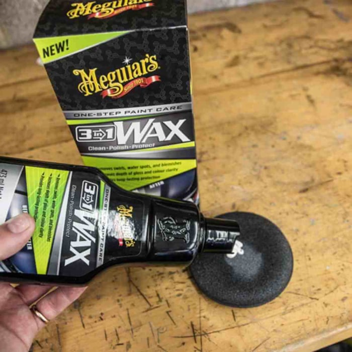 Ceara auto curatare, lustruire si protectie Meguiar's 3 in 1 Wax 473ml