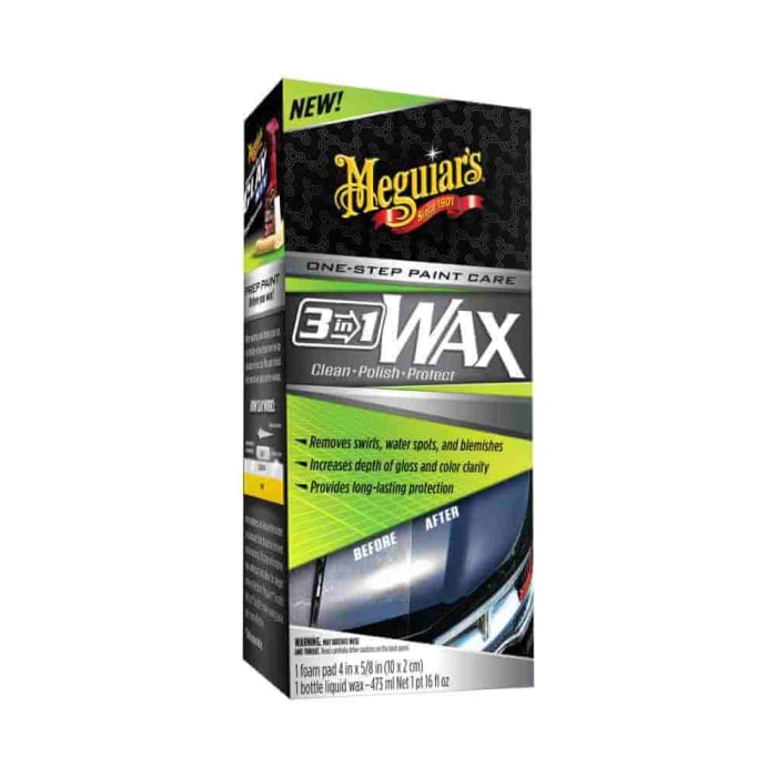 Ceara auto curatare, lustruire si protectie Meguiar's 3 in 1 Wax 473ml