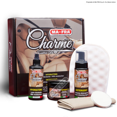 Kit complet intretinere tapiterii de piele MA-FRA CHARME LEATHER CAR KIT